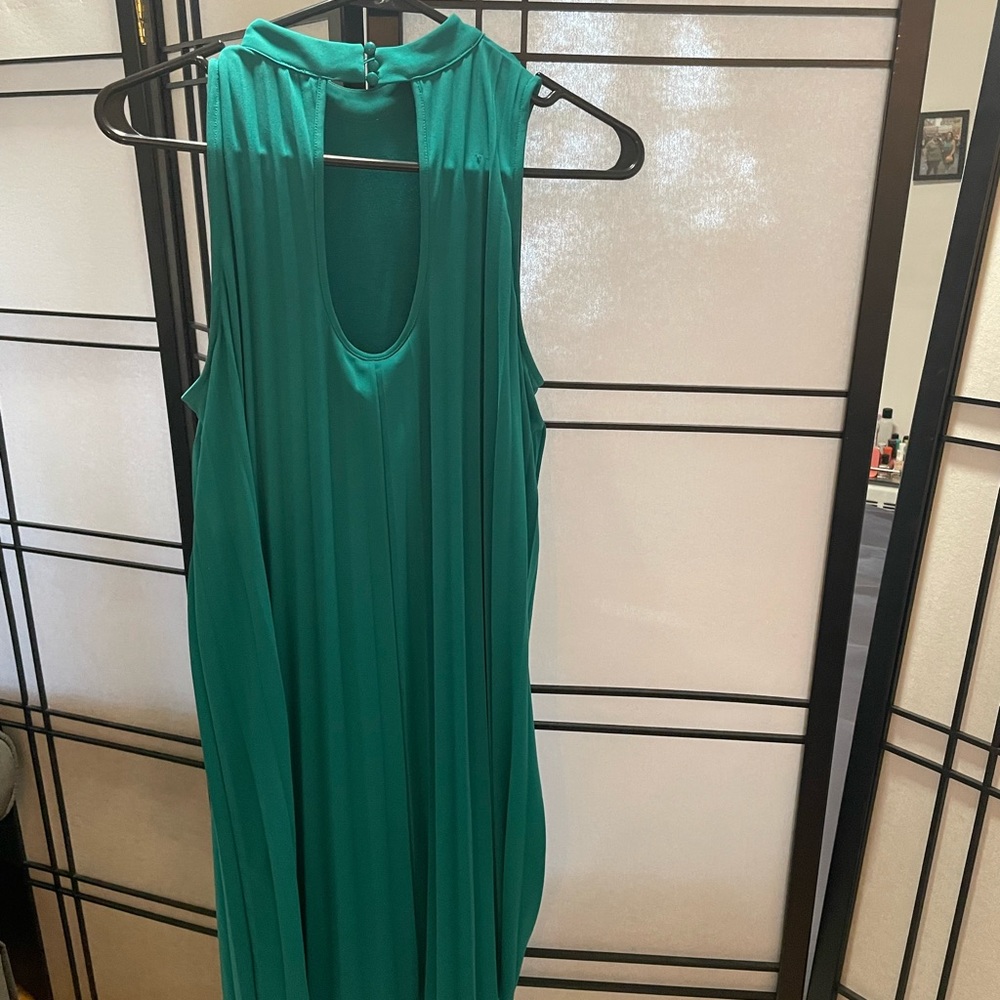 Anthropologie Green Pleated Swing Dress by Tracy Reese - Picture 5 of 5